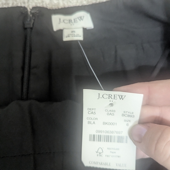 J. Crew Black Faux Leather A-Line Skirt - Picture 4 of 4